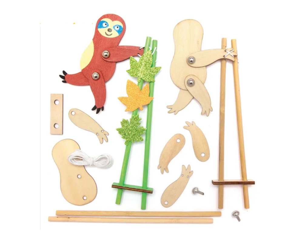 Wooden Acrobatic Sloth
